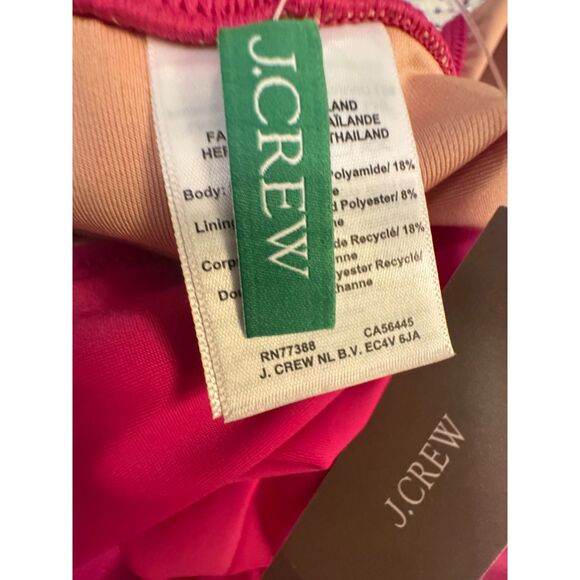 J.CREW NWT Swimsuit Women's sz18 Fuschia Pink Heritage One-Piece Scoop Back - Picture 3 of 13